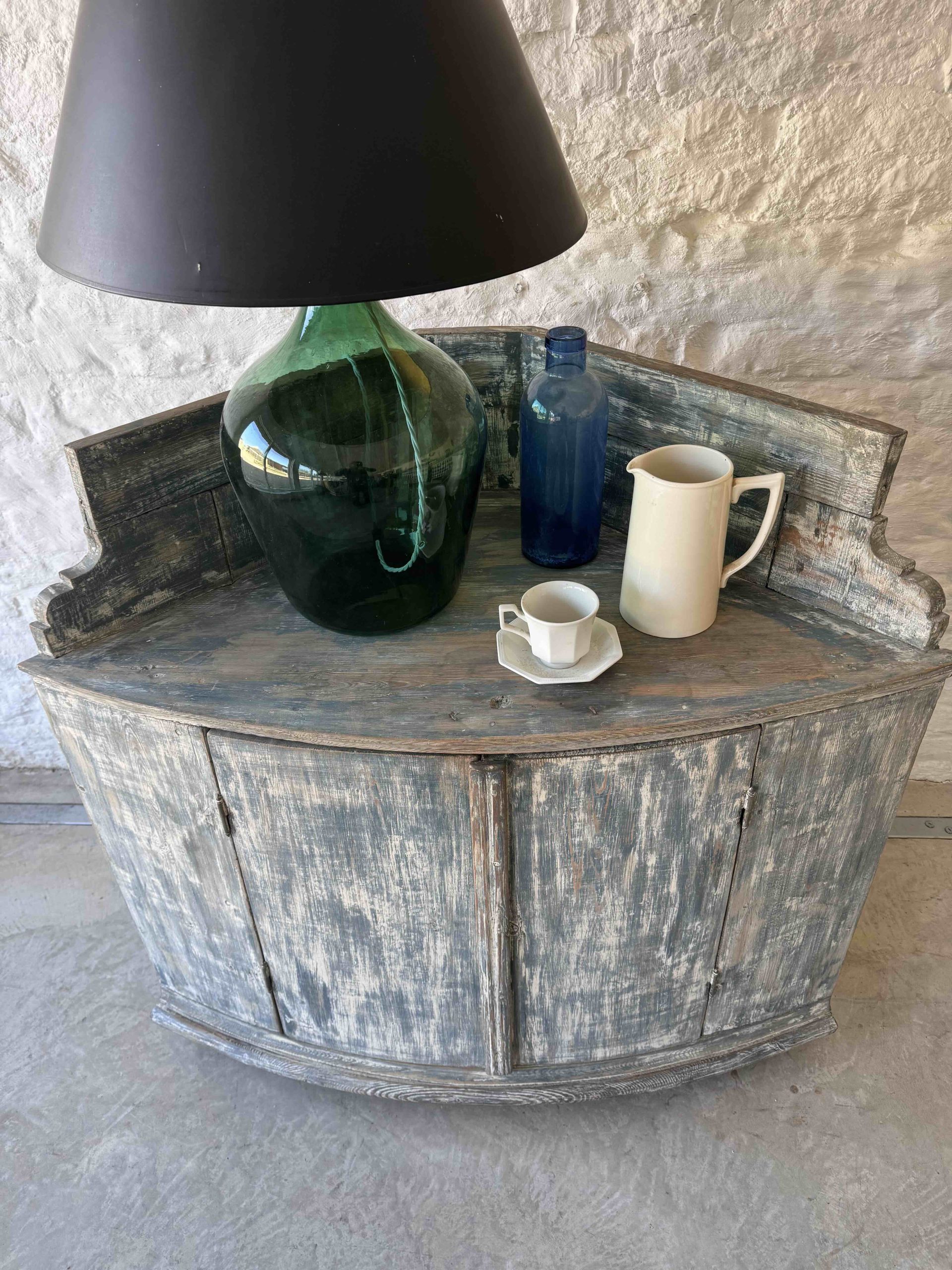 Swedish Antique Corner Cupboard - Image 7