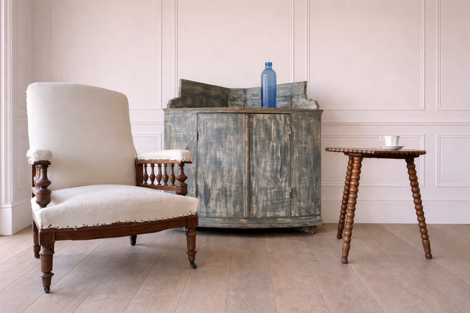 Swedish Antique Corner Cupboard - Image 5