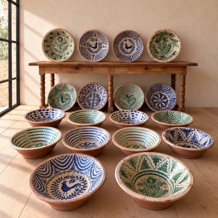 50 cm Spanish Librillo Bowls 20th Century