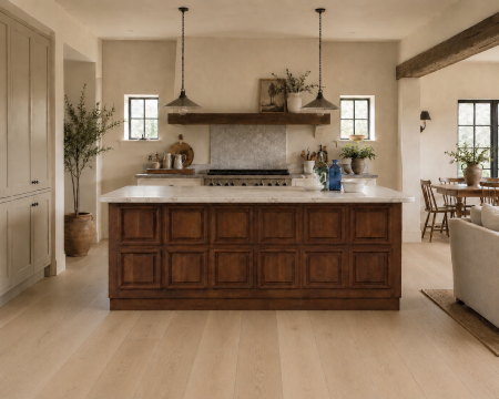 1930’s French Oak Kitchen Island