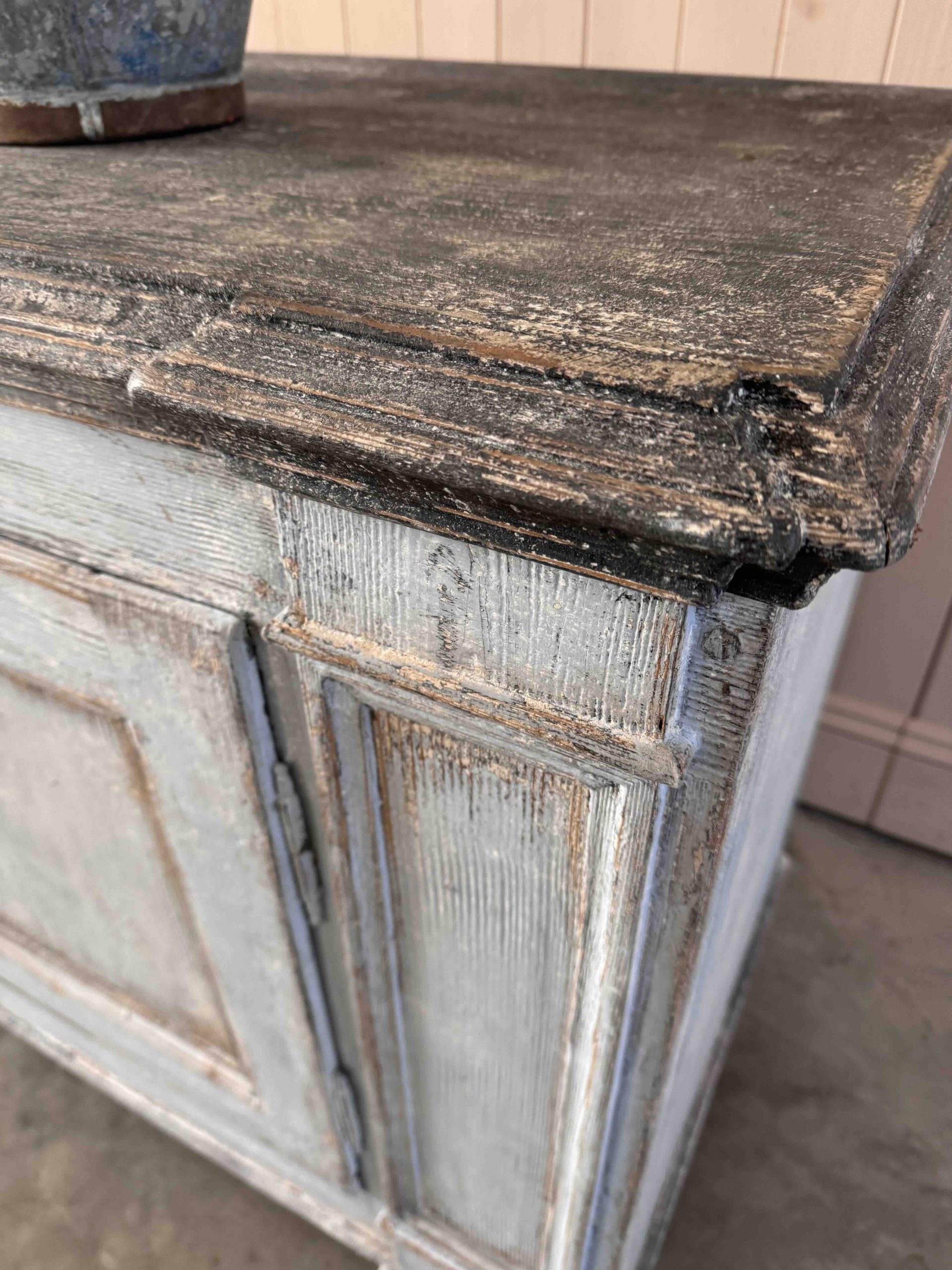 19th Century Italian Painted Blue Sideboard - Image 9