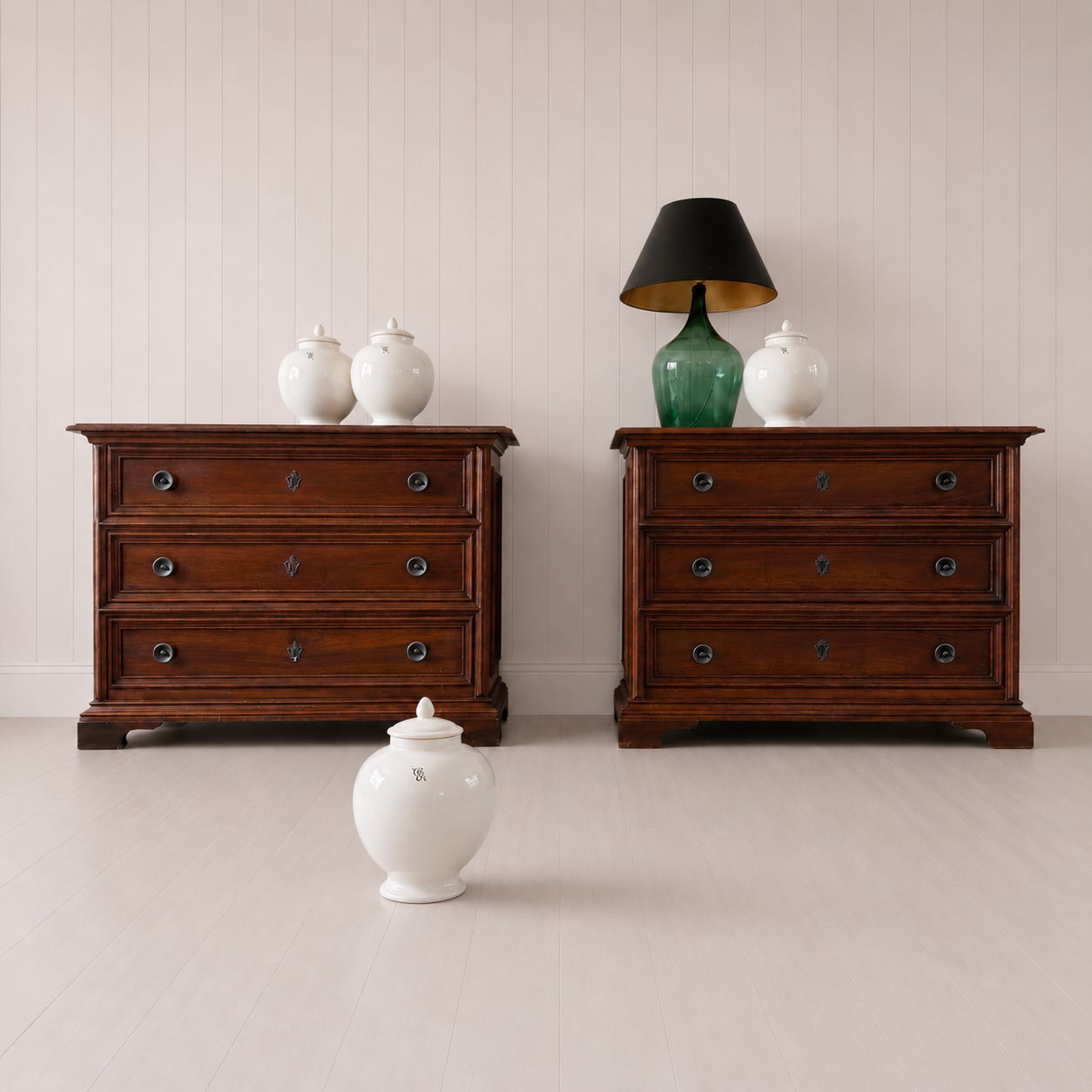 beautiful pair of antique walnut chest of drawers
