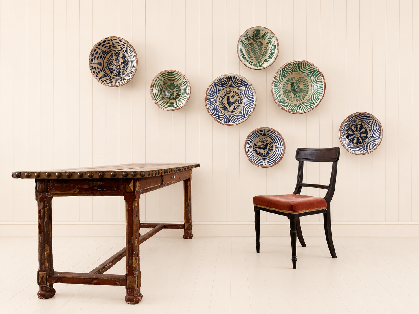 Huge 60 cm Mid 20th Century Spanish Librillo Bowls - Image 6