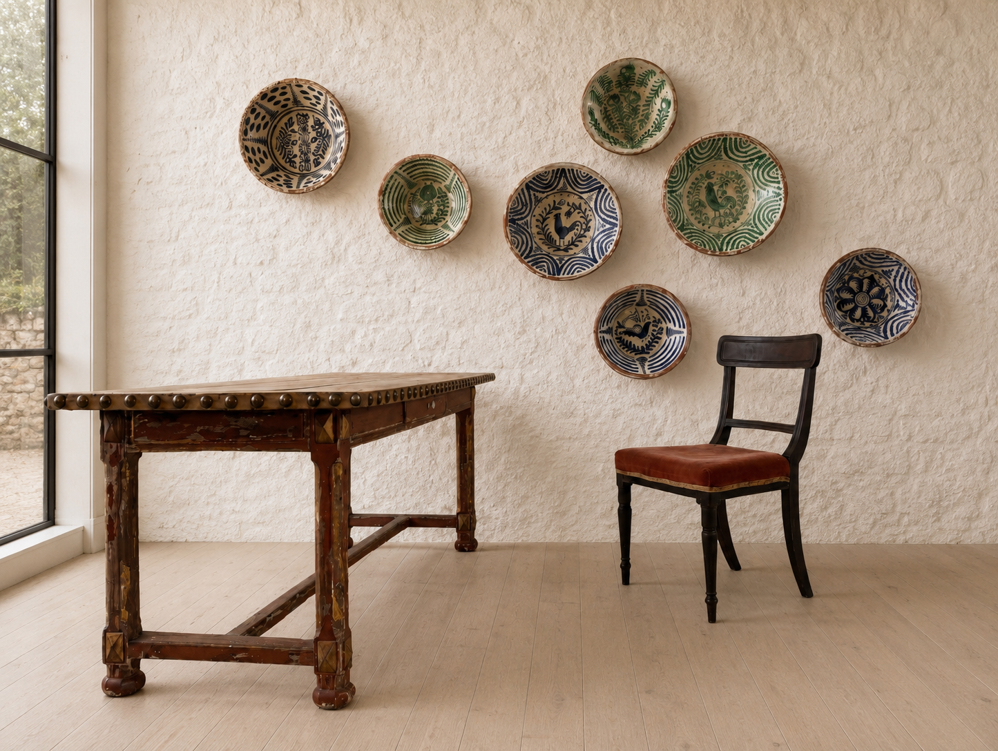 40 cm Mid 20th Century Spanish Librillo Bowls - Image 9