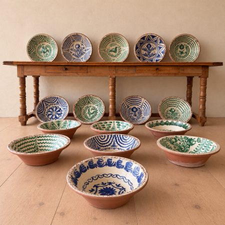 40 cm Spanish Librillo Bowls 20th Century