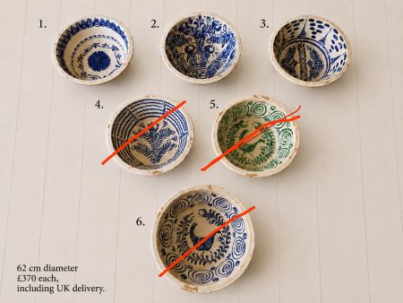 Huge 62 cm Mid 20th Century Spanish Librillo Bowls