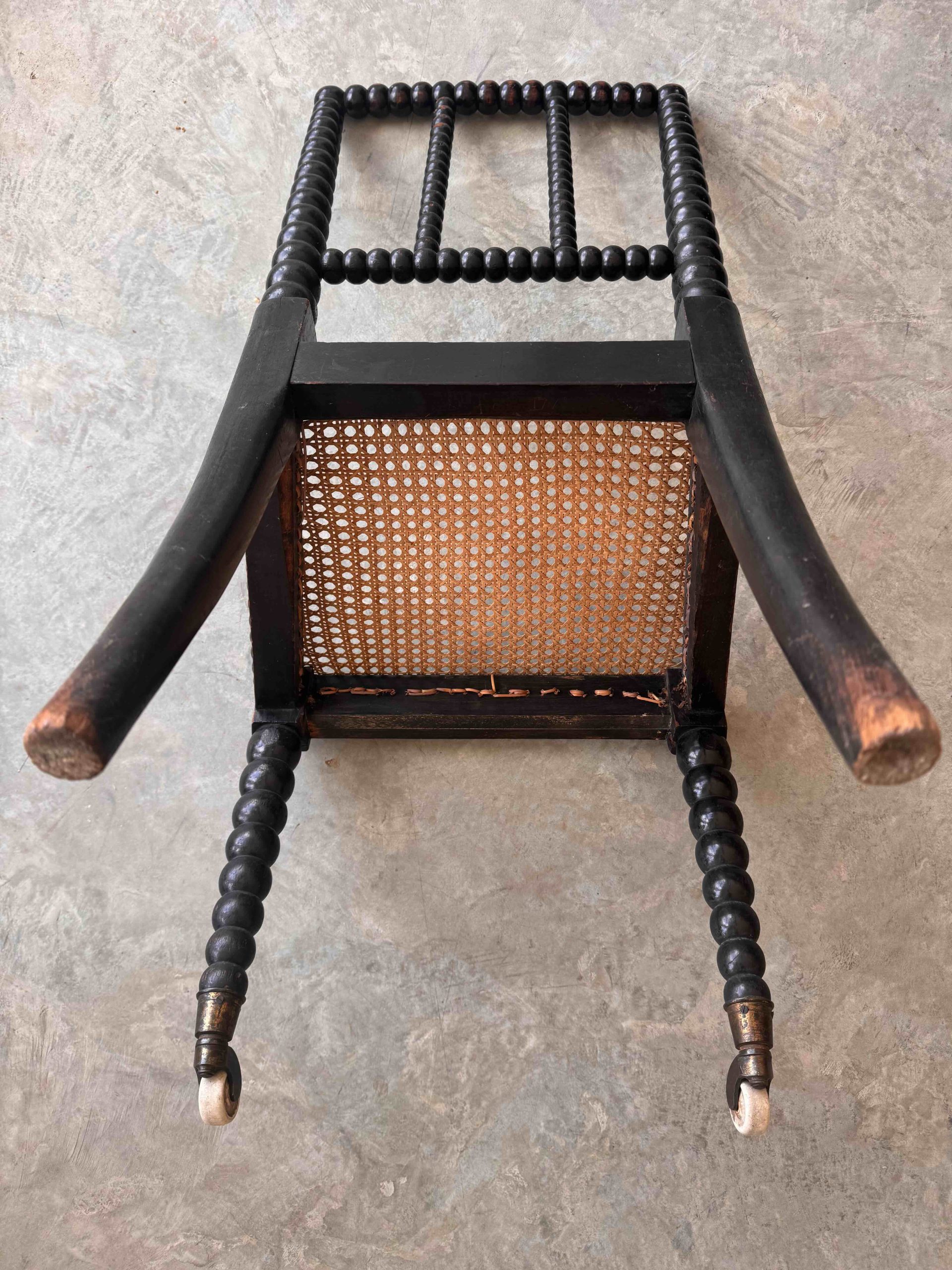 Ebonised Bobbin Chair c.1900 English - Image 10