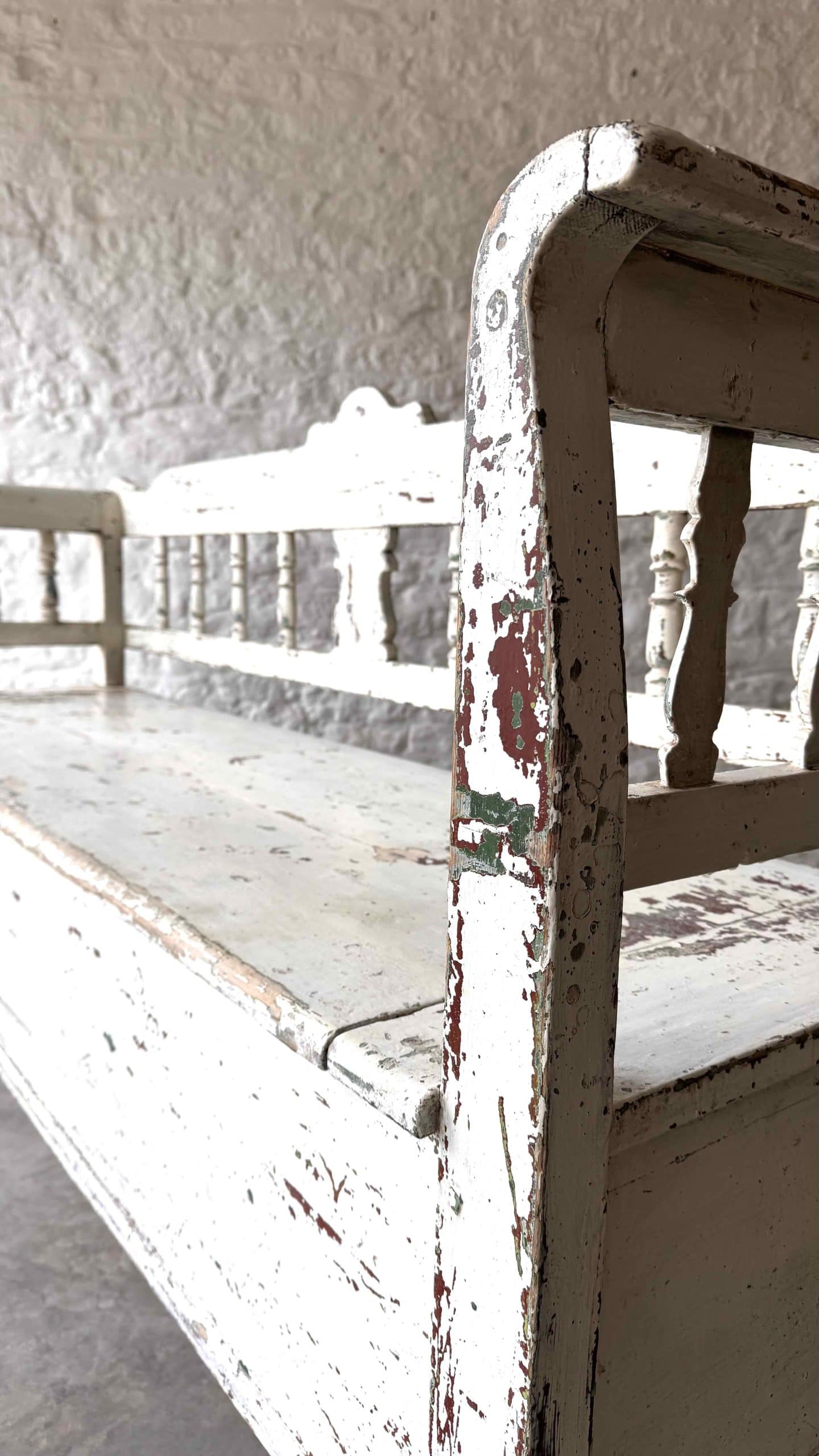 19th Century Swedish Painted Bench - Image 7