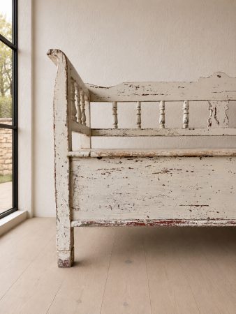 19th Century Swedish Painted Bench