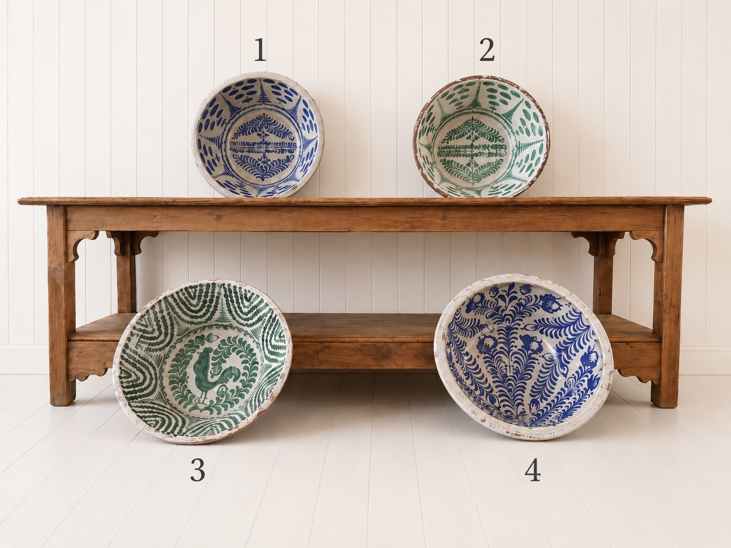 Huge 60 cm Mid 20th Century Spanish Librillo Bowls - Image 8