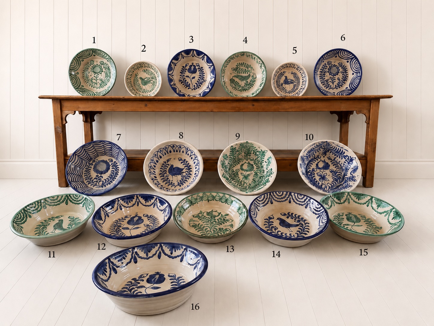 Spanish Librillo Serving Bowls Mid 20th Century - Image 13