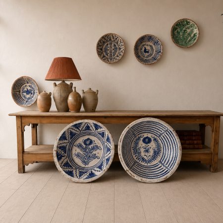 Huge 72 cm Mid 20th Century Spanish Librillo Bowls