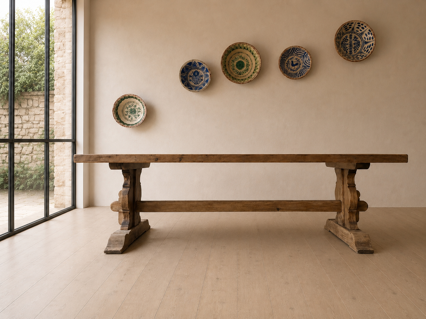 Early 20th-Century French Oak and Pine Farmhouse Table - Image 2