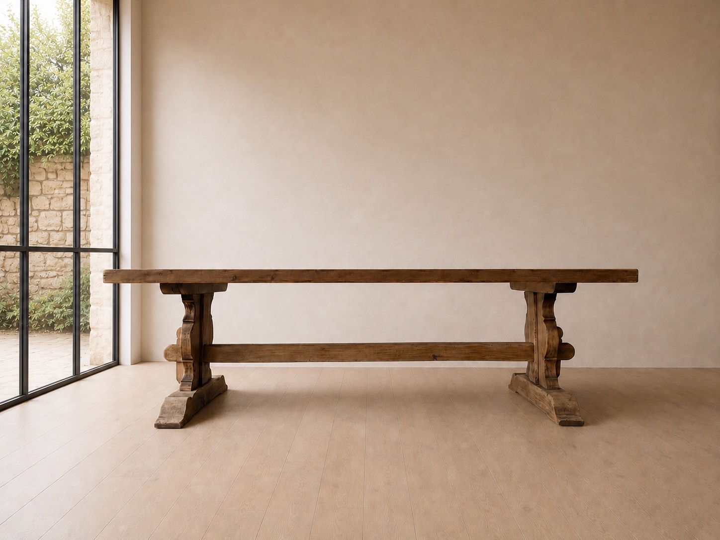 Early 20th-Century French Oak and Pine Farmhouse Table - Image 4