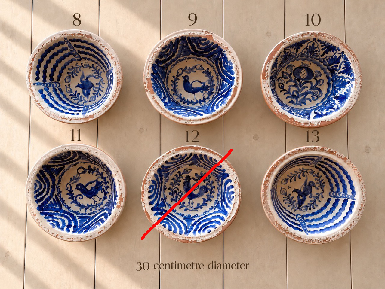 30cm Spanish Librillo Bowls 20th Century - Image 12