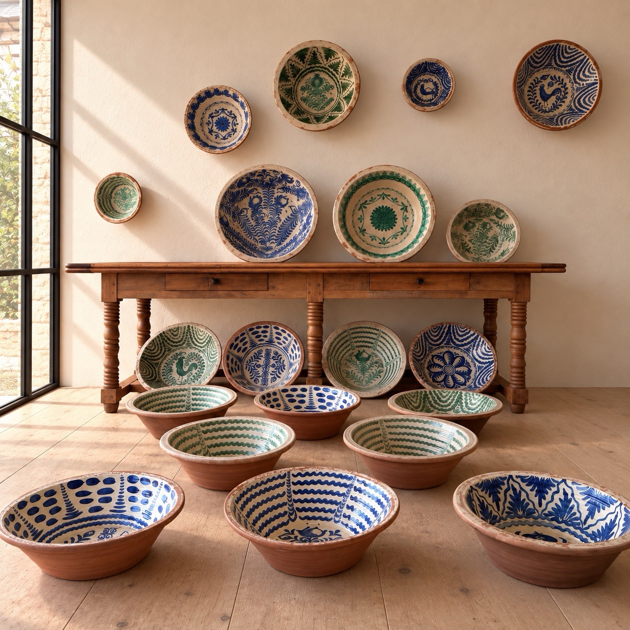 30cm Spanish Librillo Bowls 20th Century - Image 3