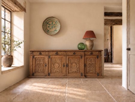 Mid-20th Century French Carved Oak Sideboard