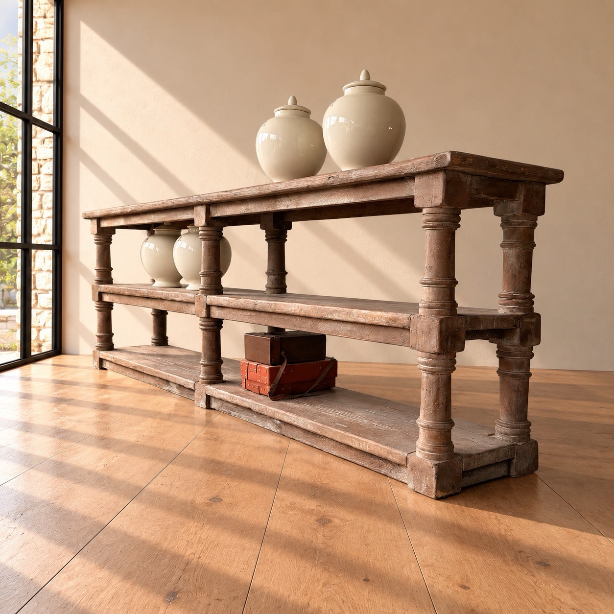 Bespoke Italian Draper's Table in Reclaimed Pine - Image 6