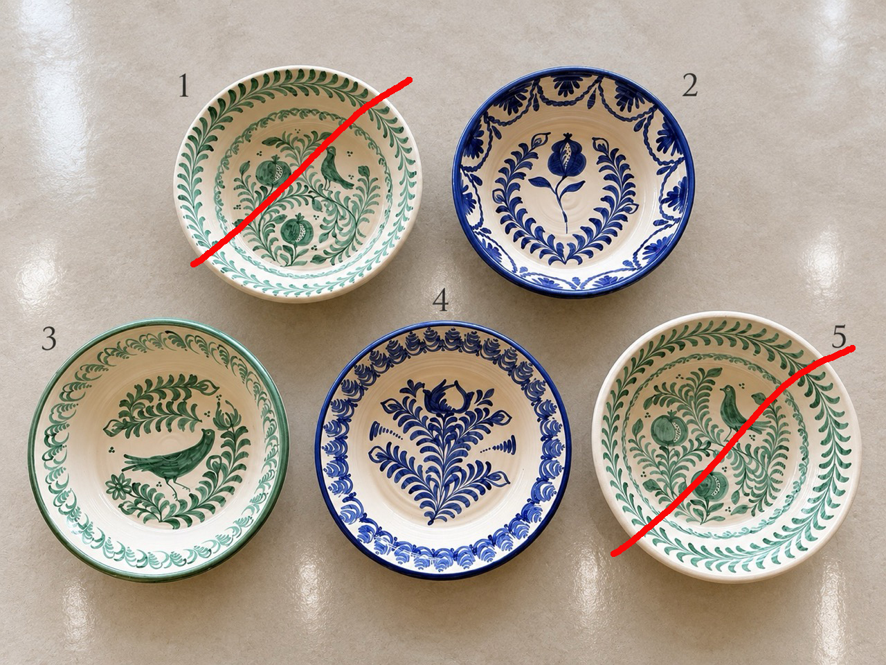 50 cm Spanish Librillo Serving Bowls 20th Century - Image 9