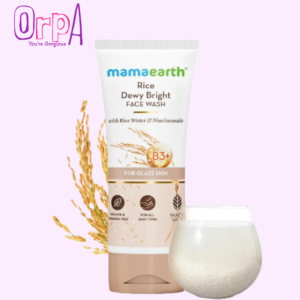 MAMAEARTH Rice Dewy Bright Face Wash with Rice water & Niacinamide 3.38 Fl Oz
