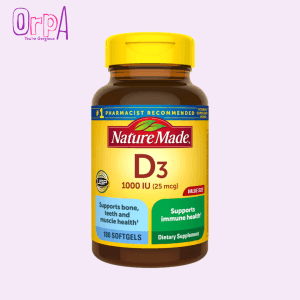 Nature Made Vitamin D3 1000 IU (25 mcg) - 180 Softgels