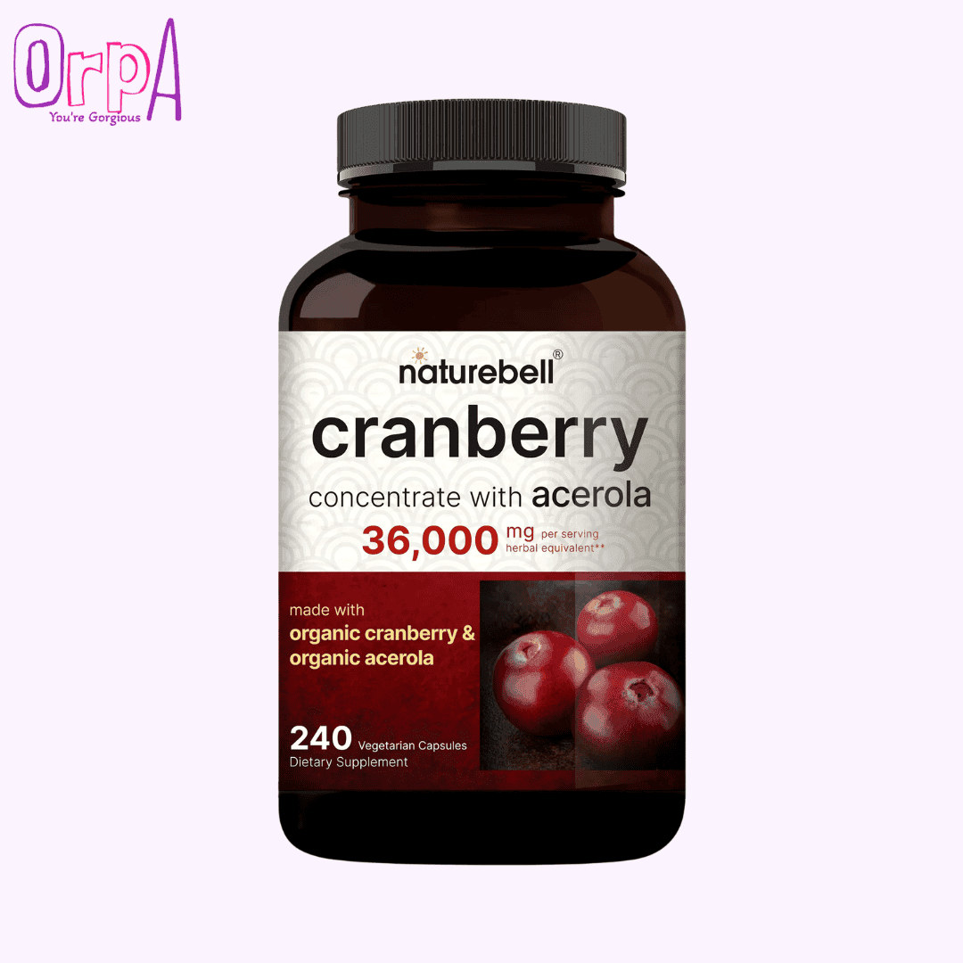 NatureBell Cranberry Pills 36,000mg With Acerola - 240 Veggie Capsules