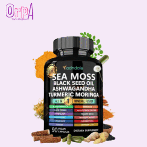 Adndale Sea Moss Black Seed Oil Ashwagandha Turmeric Moringa 90 capsules