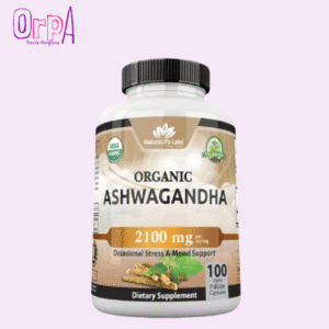 NaturaLife Labs Organic Ashwagandha 2,100 mg - 100 Veggie Capsules Pure Organic Ashwagandha Powder