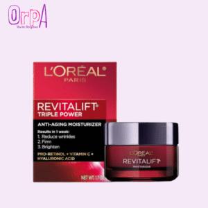 L'Oreal Paris Revitalift Triple Power Anti-Aging Face Moisturizer, Pro Retinol, Hyaluronic Acid & Vitamin C to Reduce Wrinkles, Firm & Brighten Skin, 1.7 Oz