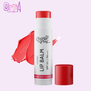 Chemist At Play's Cherry Lip Balm Repairs Chapped Lips Brightens Dark Lips 1% Kojic Acid SPF 50 PA++++ For men and women 4.5gm