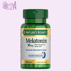 Nature's Bounty Melatonin 100% Drug-Free Sleep Aid Dietary Supplement 10 mg 60 Capsules