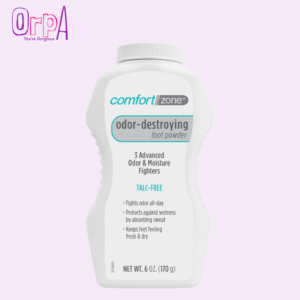 Comfort Zone Odor Destroying Foot Powder with Corn Starch, Heavy-Duty Odor & Moisture Protection 71g