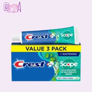Crest Complete Whitening Plus Scope Toothpaste - Minty Fresh, Net Wt. 6.2 oz(175 g) (Pack of 3)