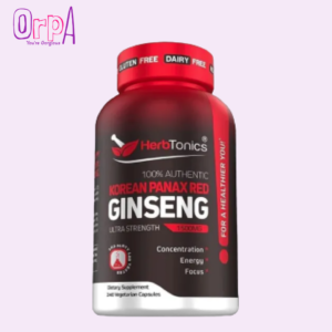 Herbtonics Korean Red Panax Gin-seng 1500mg - Energy Supplement for Peak Performance, Focus & Vitality - High Potency Gin-seng Root Extract - 240 Vegan Capsules