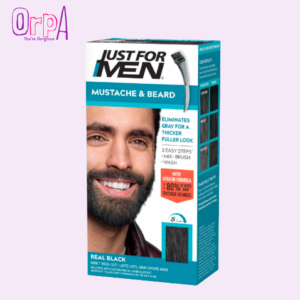 Just For Men Mustache & Beard - Real Black, M-55, Pack of 1 (Packaging May Vary)