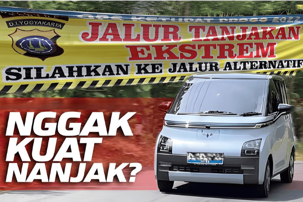 Wuling Air EV di Tanjakan Cinomati