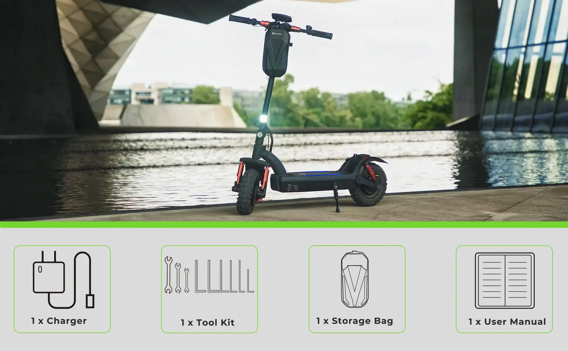 Hulajnoga elektryczna Isinwheel GT2 paczka zawiera