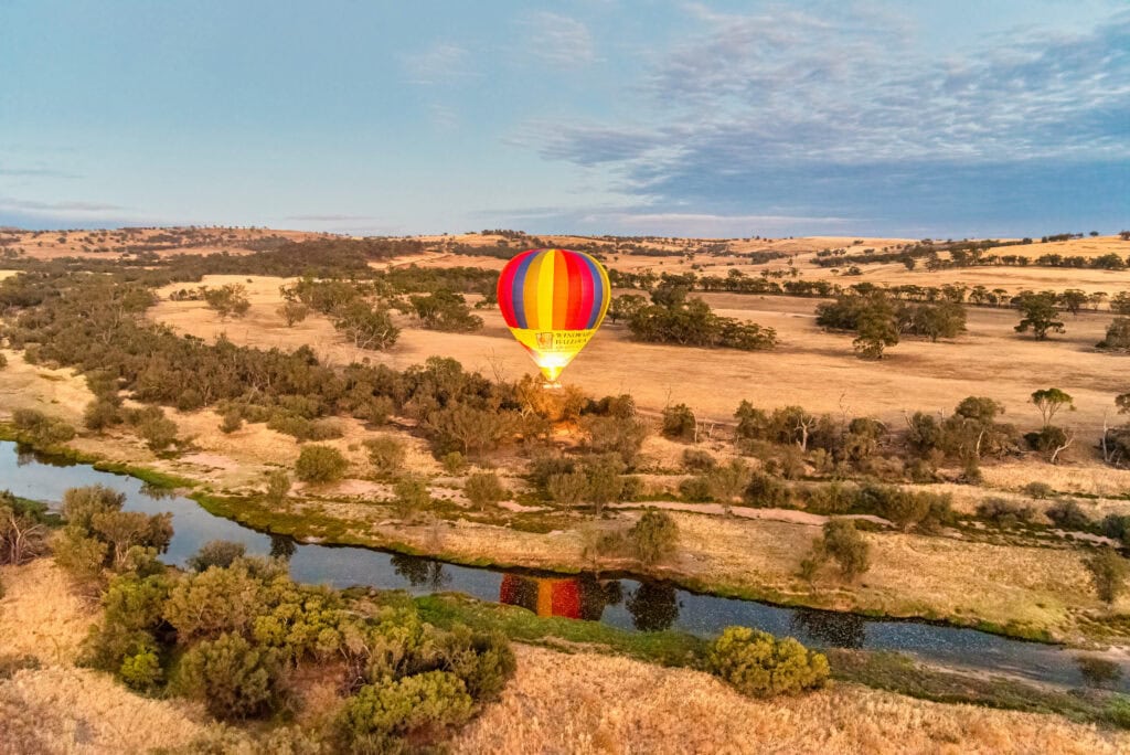 Hot air ballooning over Avon Valley