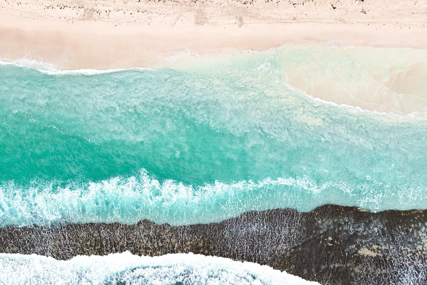 Aerial view of Yanchep Lagoon, contrasting colours