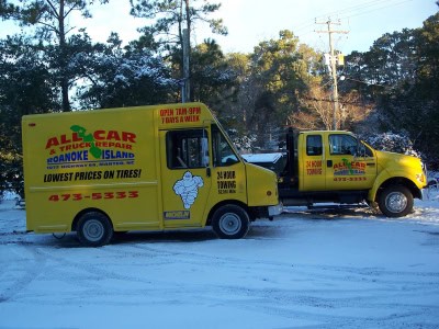 All Car & Truck Repair service truck in Outer Banks, NC.