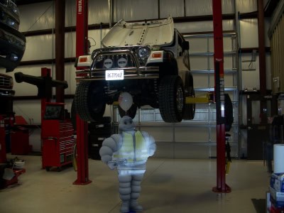 All Car & Truck Repair vehicle lift at Outer Banks Tire.