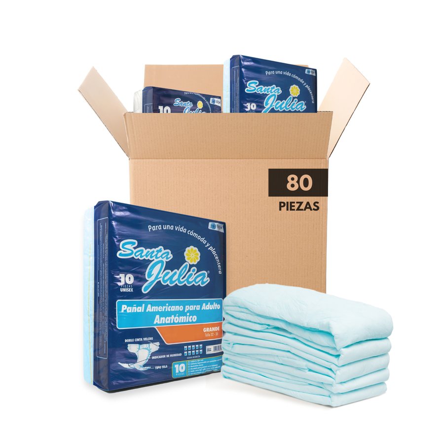 Pañales Desechables para Adulto, hombres y mujeres – 80 Unid – Disponible en todas las tallas