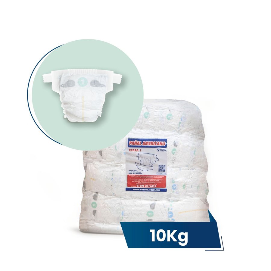 Pañal Americano Desechable para Bebe - 10kg - Disponible en todas las etapas