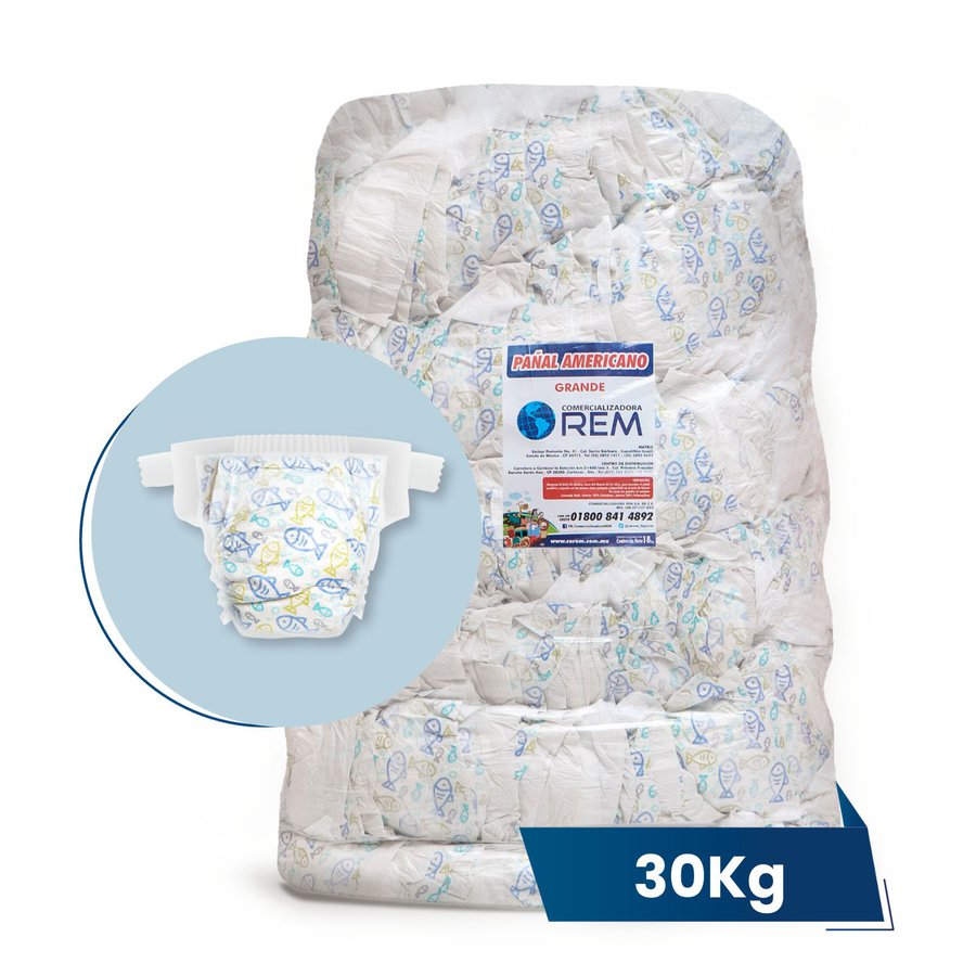 Pañal Americano Desechable para Bebe - 30kg - Disponible en todas las etapas