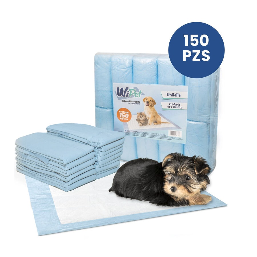 Tapete Entrenador para Mascotas, Desechable y Super Absorbente - 150 Piezas