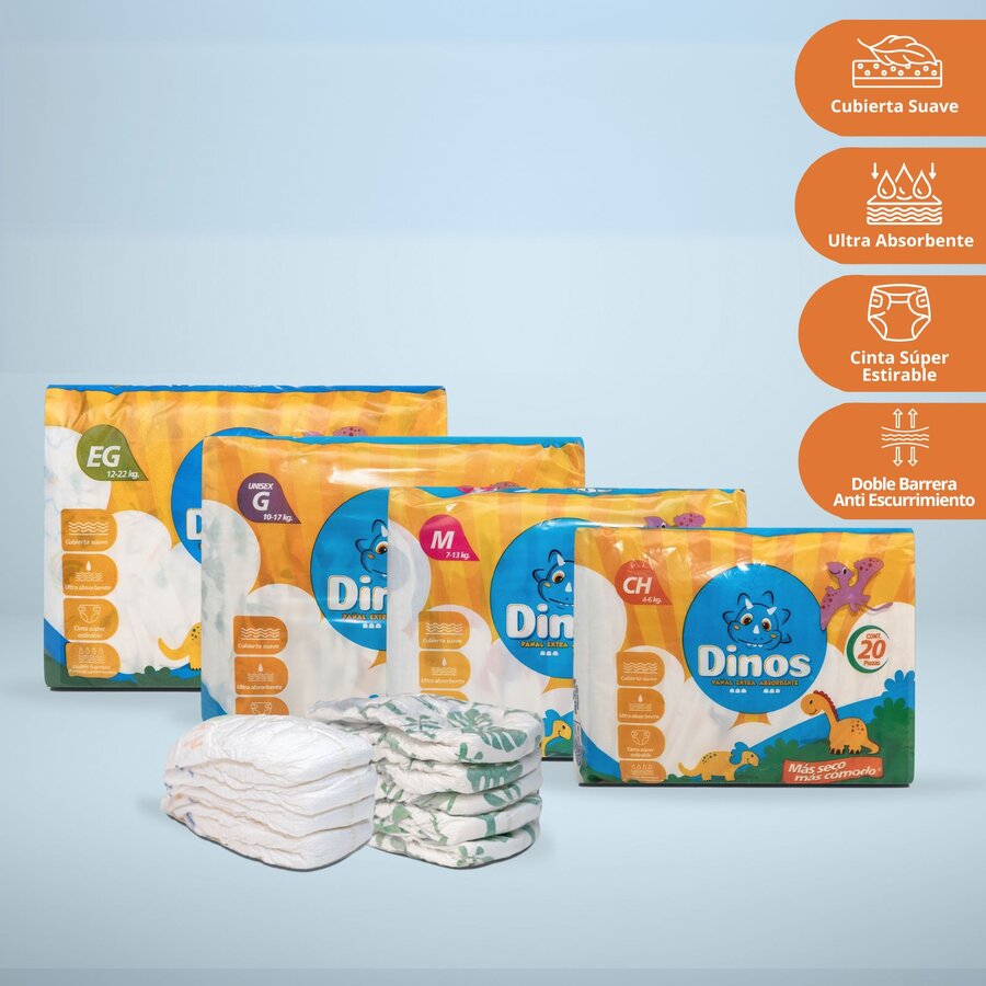 Pañal Americano Desechable para Bebe - 400 pzs - Disponible en todas las etapas