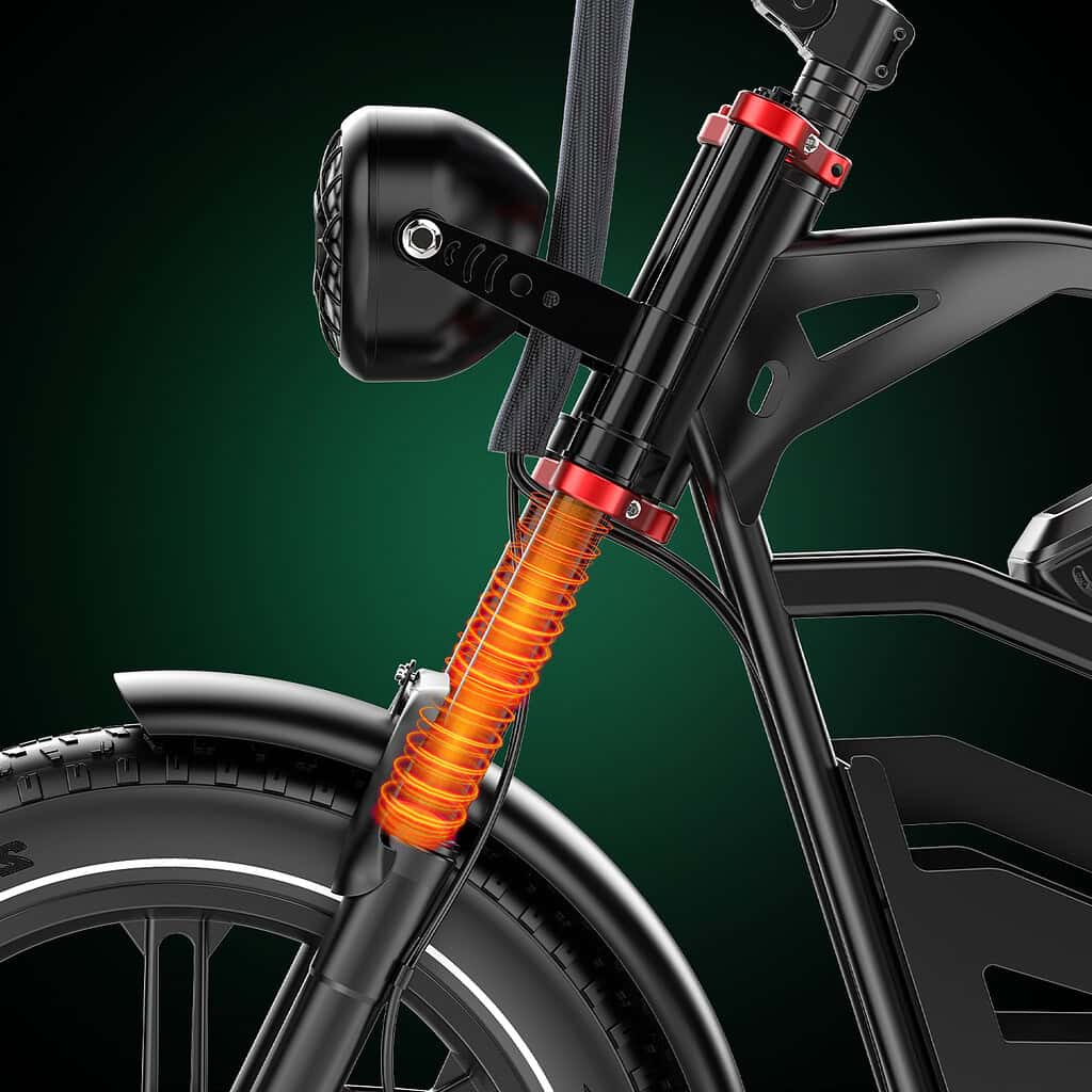 Rower elekktryczny OVIVO HYPER GO amortyzatory