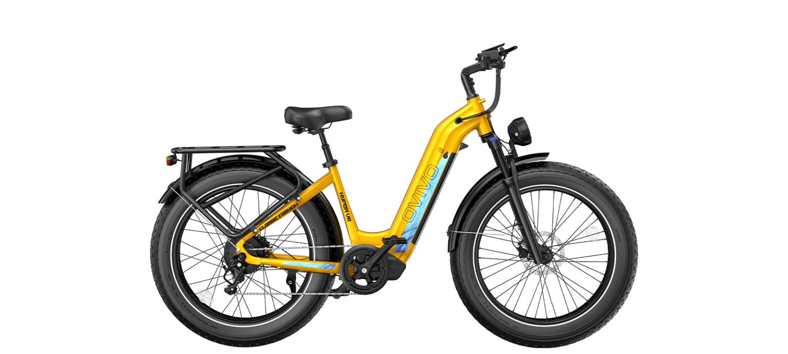 Rower elektryczny OVIVO Hyper V6 żółty