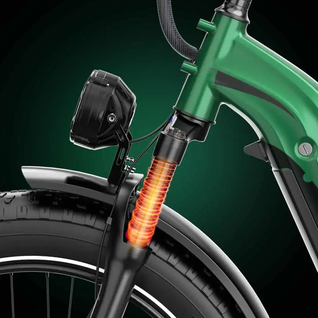 Rower elektryczny OVIVO HYPER V6 PRO amortyzator