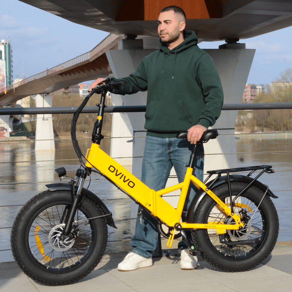 Rower elektryczny OVIVO NEO C1 PRO żółty